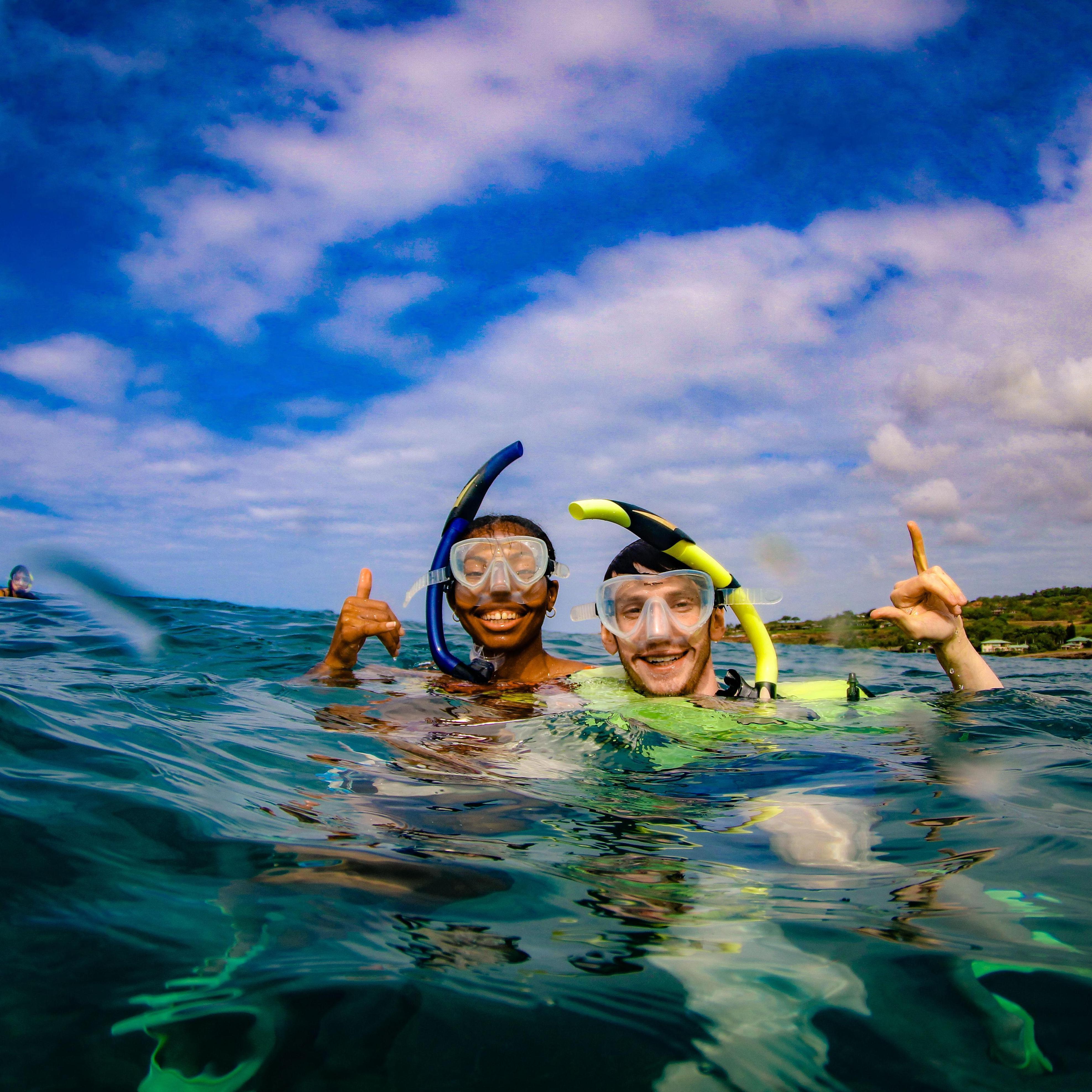 Snorkeling with the turtles in Maui.