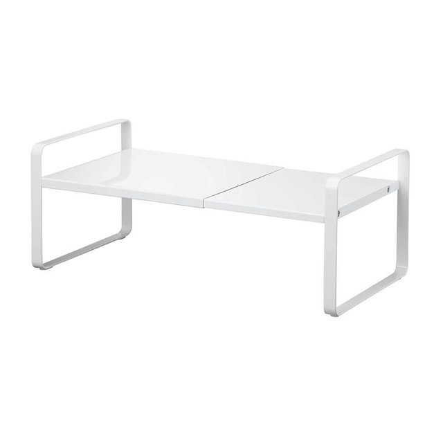 Yamazaki Home Tower Expandable Support Rack - Kitchen Storage Shelf Organizer - Small - Steel