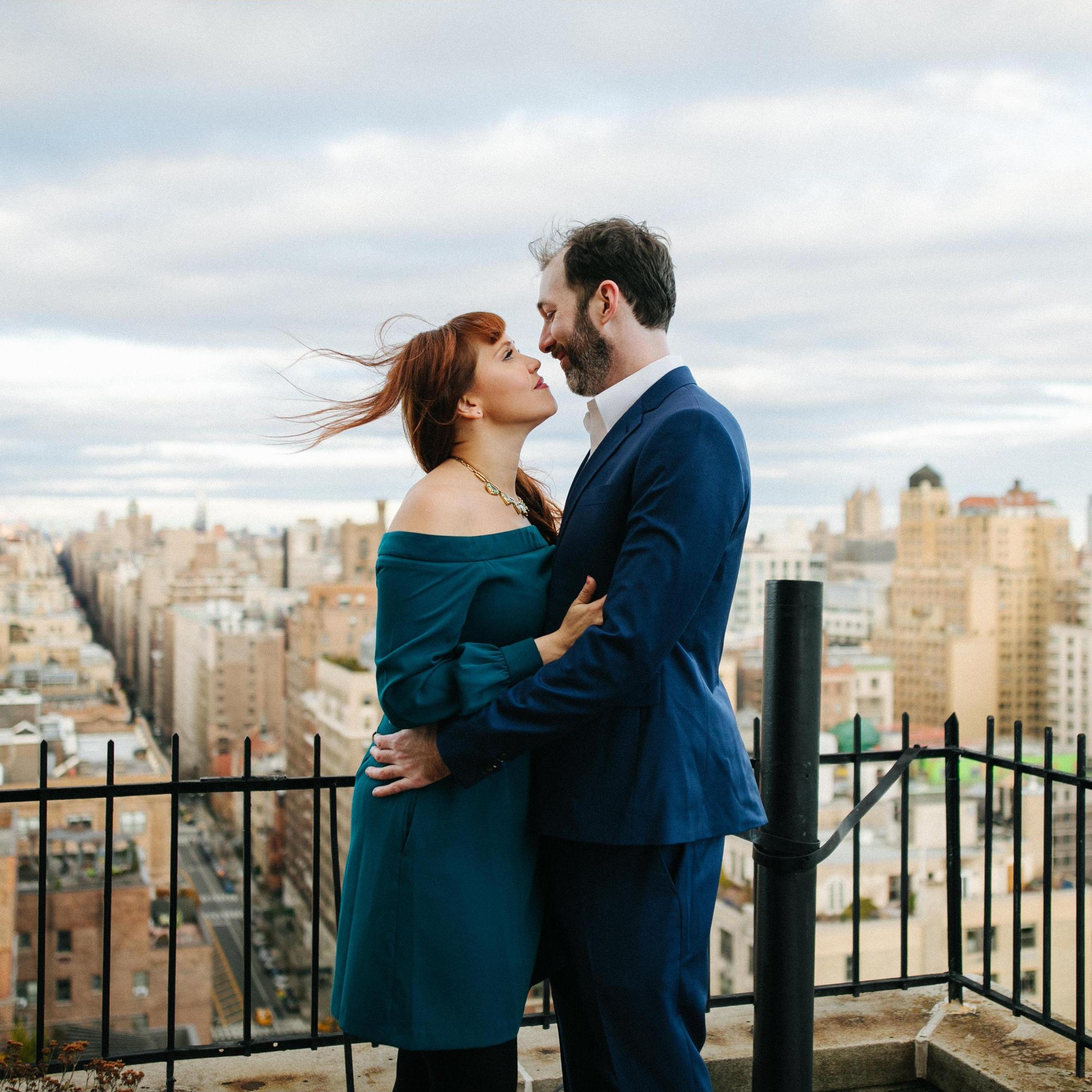 Engagement photo on our roof