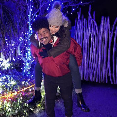 Our first Zoo Lights together, December 2021