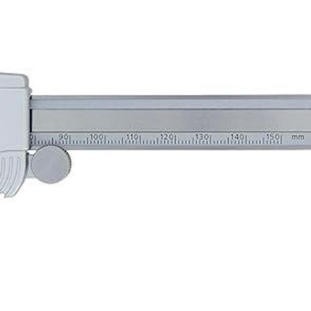 Mitutoyo 505-732 Dial Caliper, 1 mm per Rev, 0-150 mm Range, 0.01 mm Accuracy, 11 Inches & Above