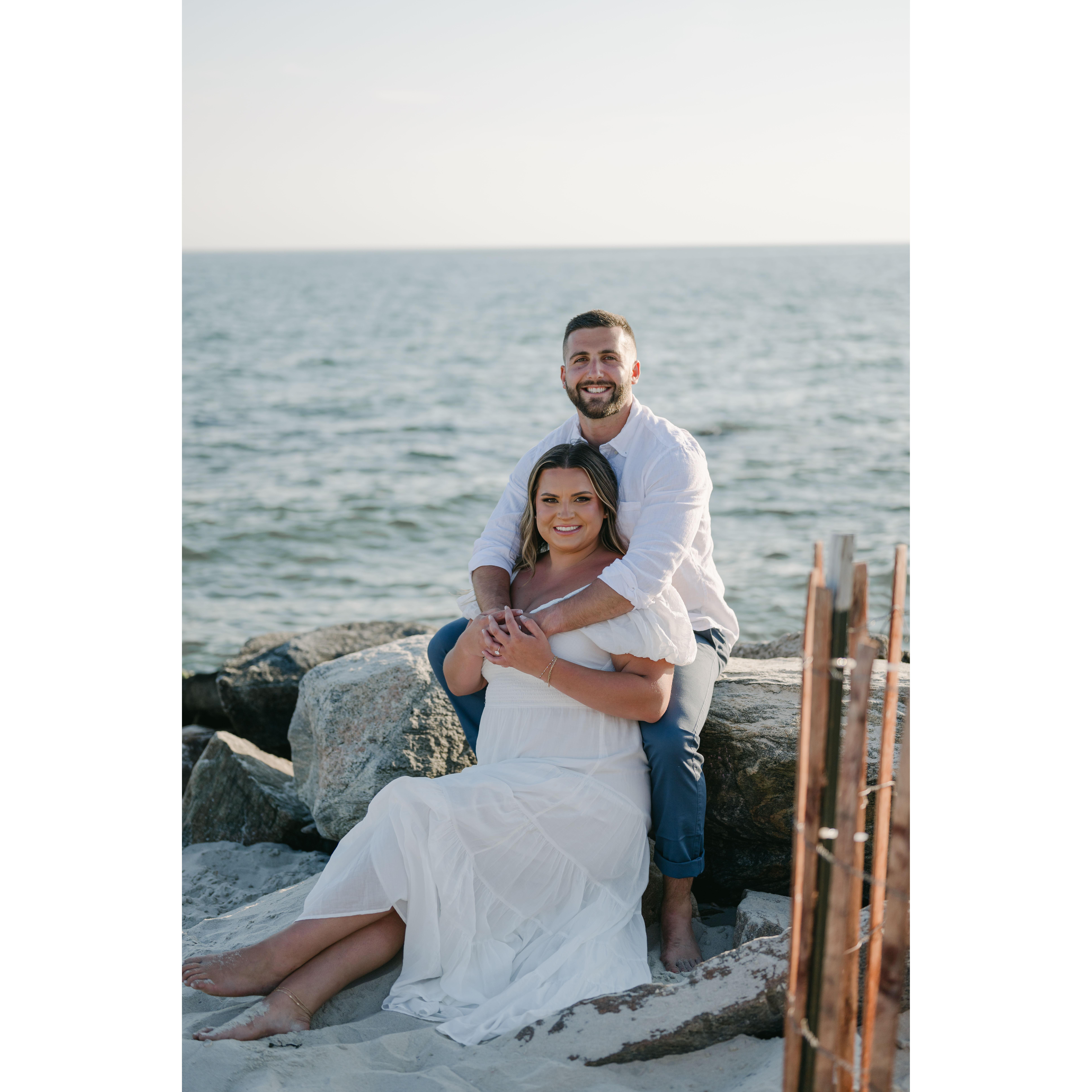 Engagement session at Harkness Beach in Waterford, CT!