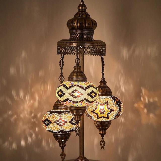 Turkish Lamp - 3 Globe Table Top