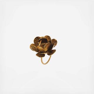 Metal Lily Napkin Ring, Set of 4