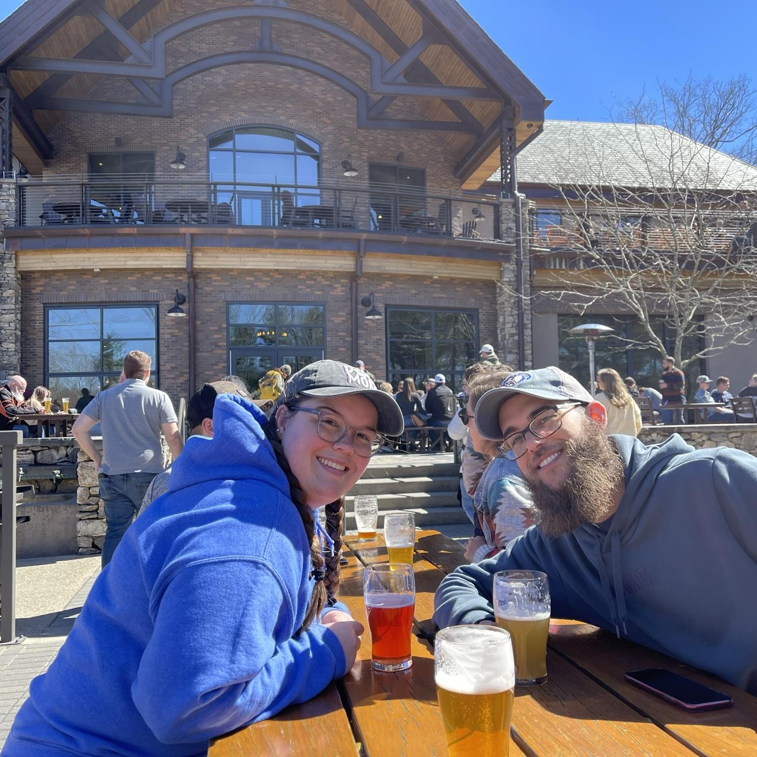 My last spring break we stayed with his Aunt and Uncle in Etowah, NC and we went to the Sierra Nevada brewery