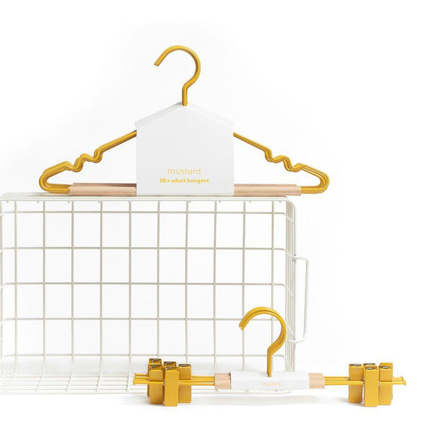 Mustard Made Adult Top Hangers, Mustard (Set of 10)