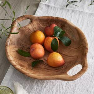 Oversized Teak Serving Bowl with Handles