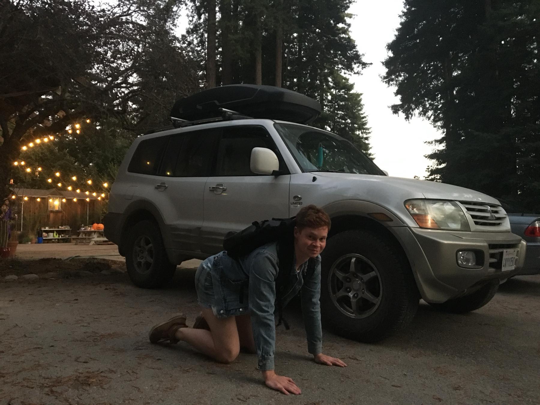 Dylan dressed up as Drew’s car for Halloween. The first night he talked to Sara.