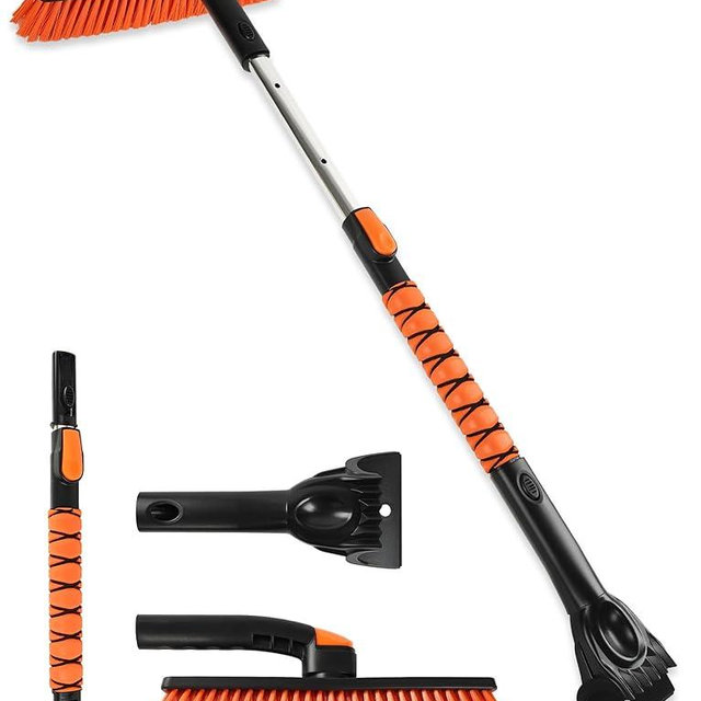 41" Ice Scrapers for Car Windshieldand Extendable Snow Brush with Foam Grip and 360° Pivoting Brush Head for Christmas Car Auto Truck SUV