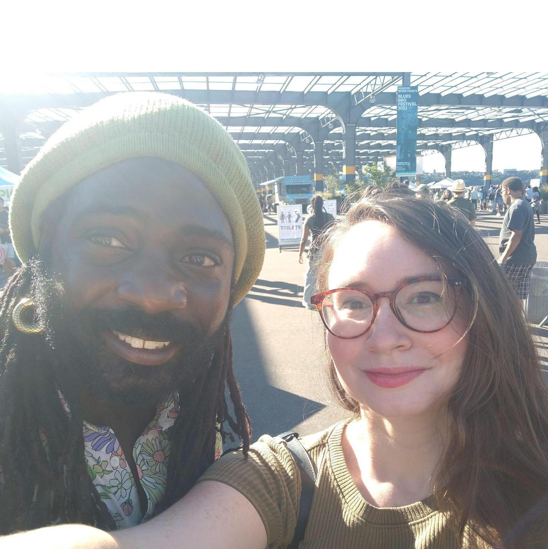 After Marcus played at the Blues BBQ Festival in Hudson River Park