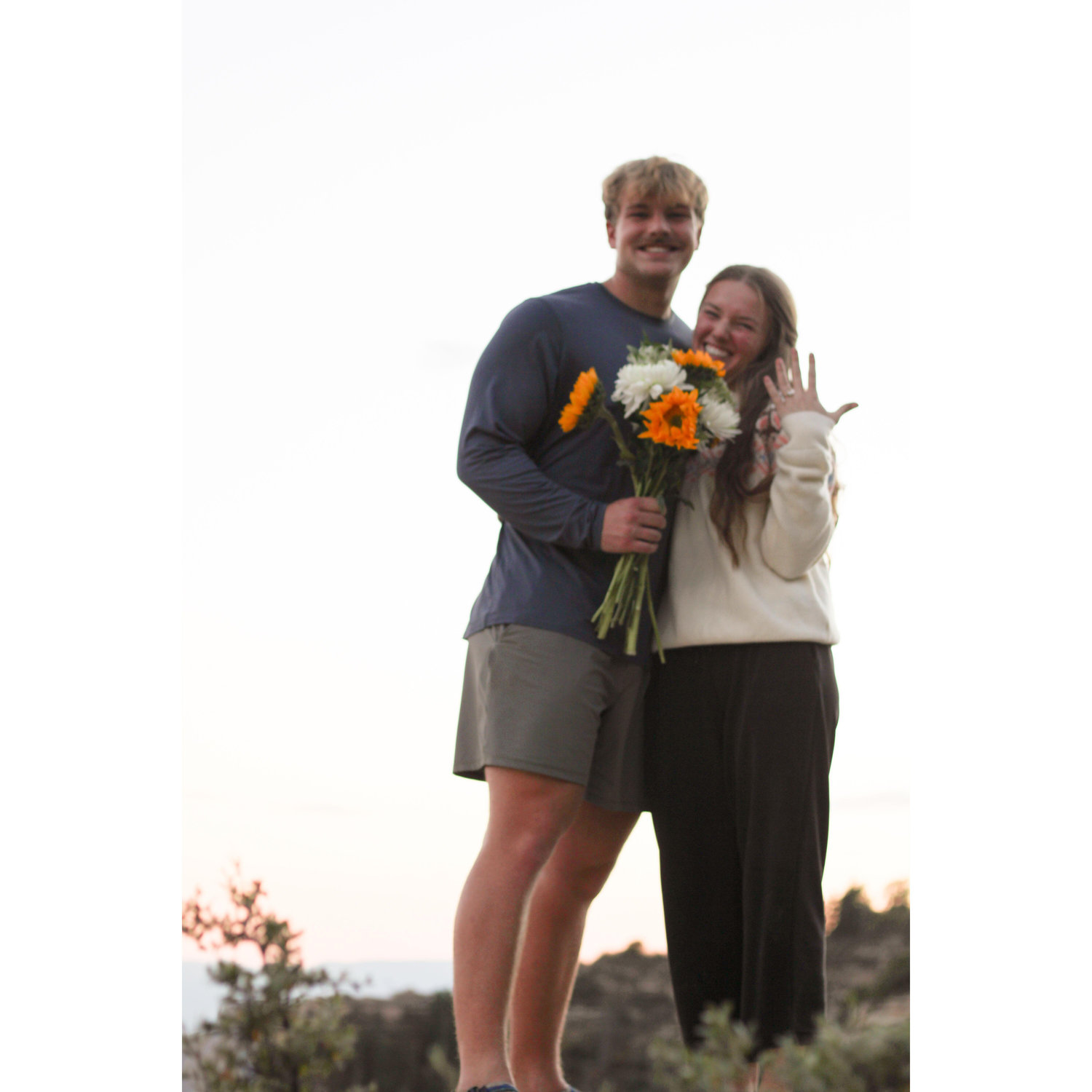 Right after he popped the big question!