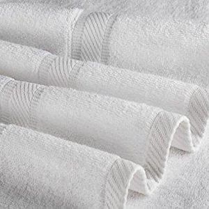 Luxury Hotel Hand Towels, 100% Circlet Egyptian Cotton, 16x30 Inches, Set of 6, White