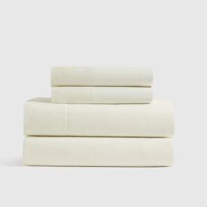 Classic Organic Percale Sheet Set in Ivory
