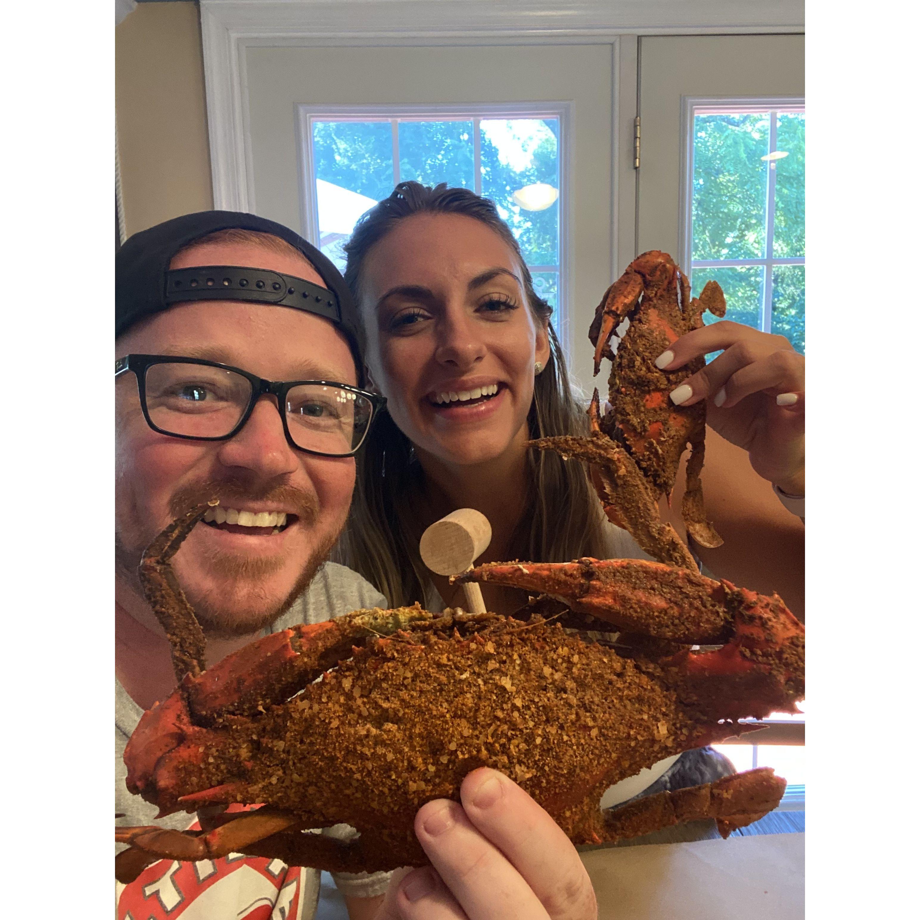 Pickin' crabs!