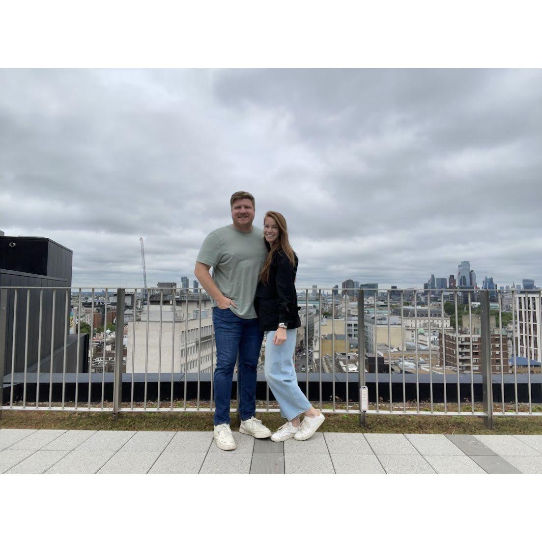The first time out of the country together! London!