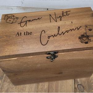Game Night Box | Personalized Playing Card Storage | Uno, Deck of Cards, Game Box - Etsy