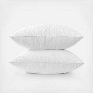 Cotton Quilted Memory Foam Jumbo Pillow, Set of 2