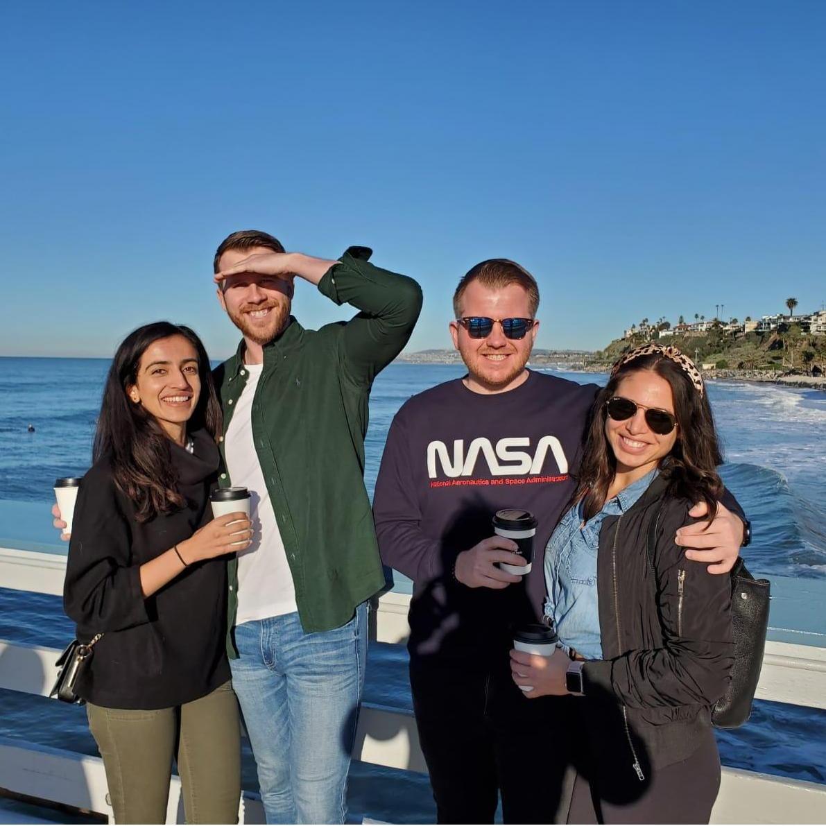 Christmas in California in 2020 with Jack's brother, Adam, and sister-in-law, Natasha.