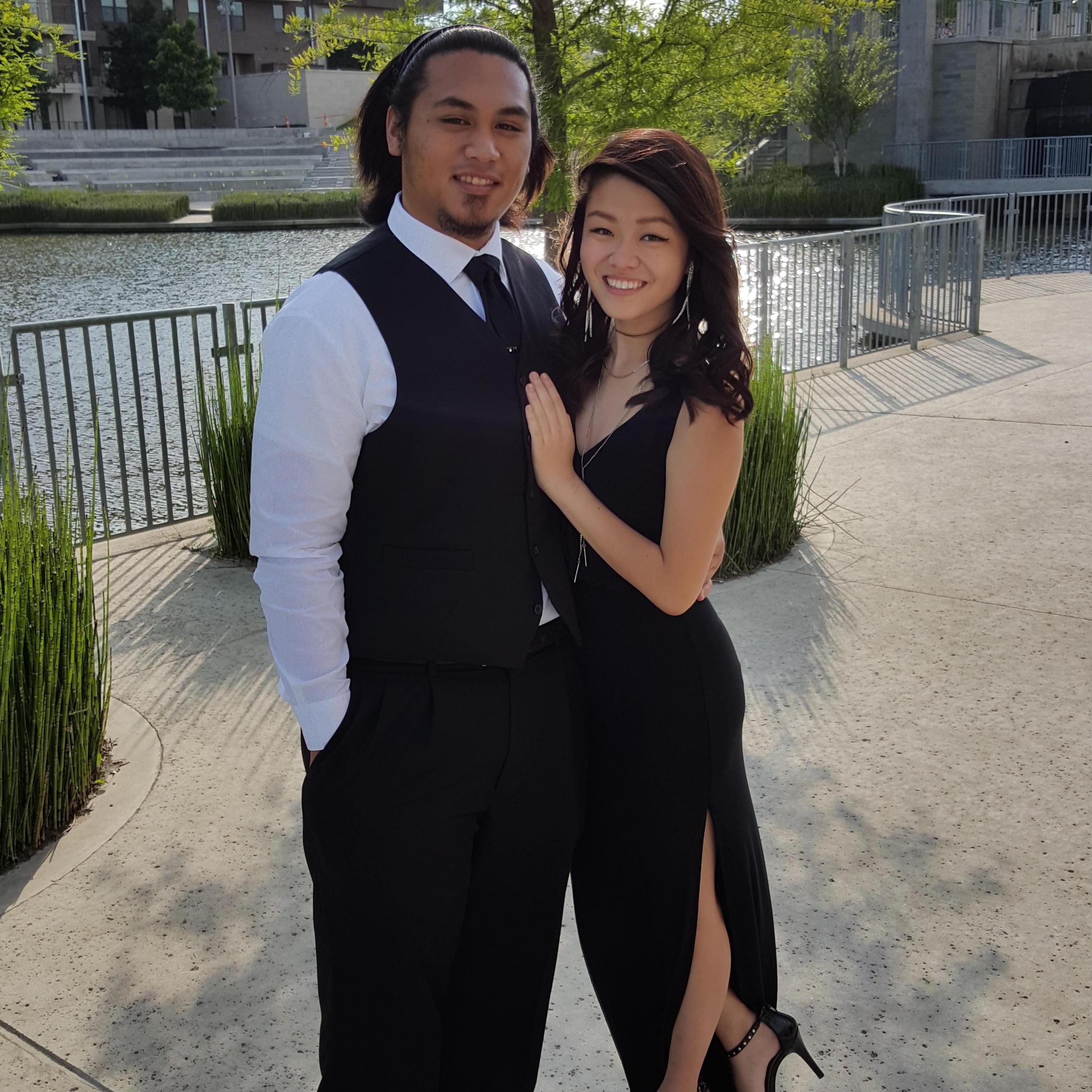 Our first picture together, attending the UTD Filipino Student Association "Prom" Banquet!