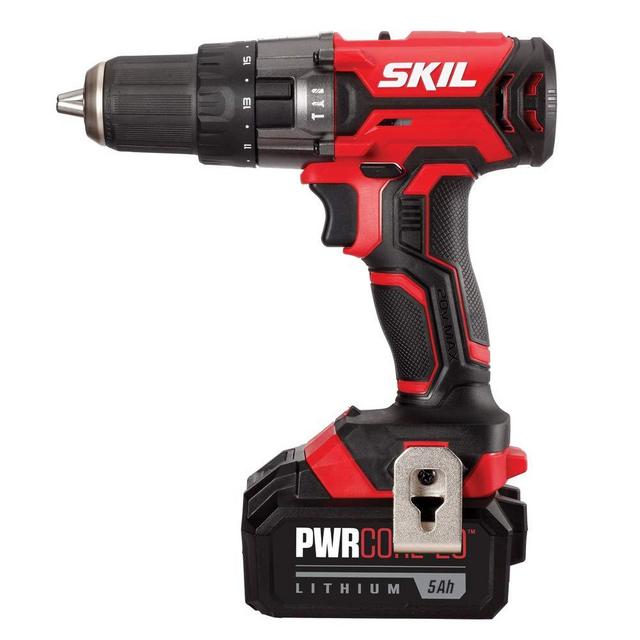 SKIL 20V 1/2 Inch Hammer Drill, Includes 5.0Ah PWRCore 20 Lithium Battery and Charger - HD527803