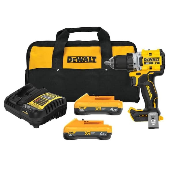 DEWALT 20V XR Lithium-Ion Cordless Brushless 1/2 in. Drill/Driver Kit with (2) 4.0 Ah Batteries and Charger DCD801QQ2