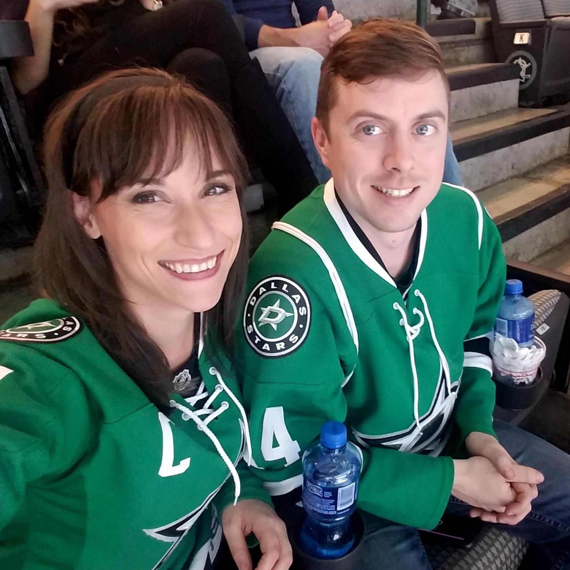at a Dallas Stars Game!