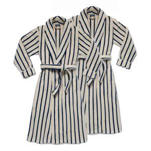 Mine and Yours Robe Bundle - Striped Midnight Navy