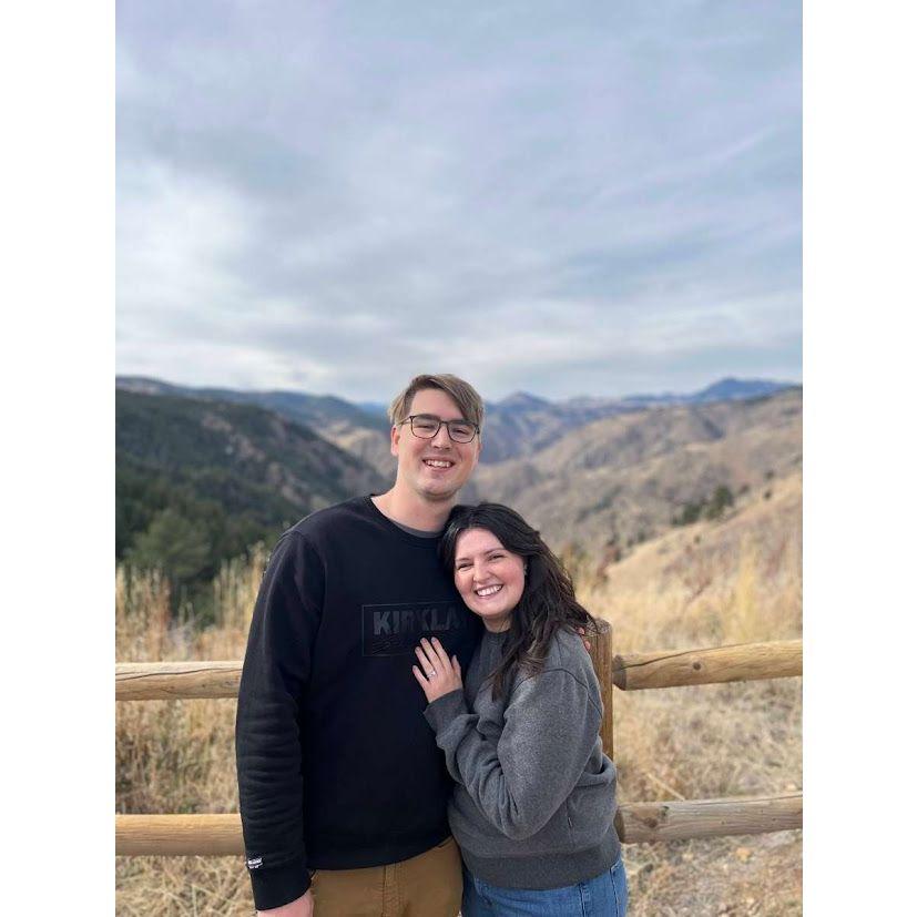 Moments after Spencer popped the question and Amanda said "Yes!"