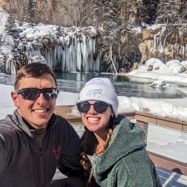 We hiked Hanging Lake for our 1 year anniversary on the way to Ouray, CO.