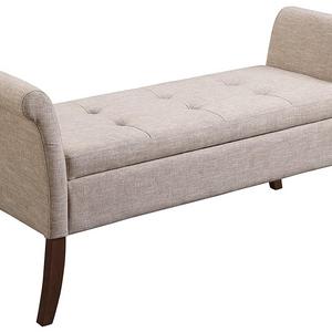 Convenience Concepts Garbo Storage Ottoman, Tan Fabric