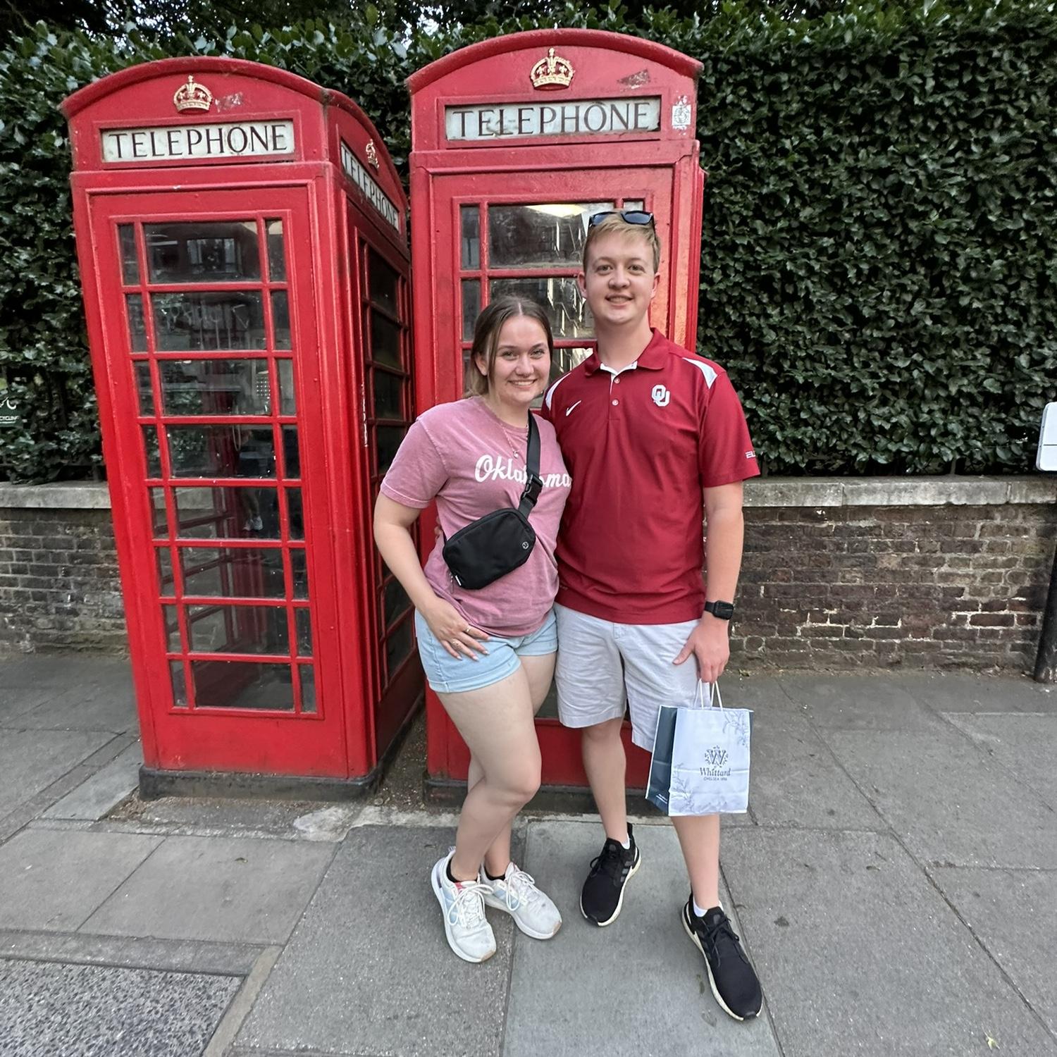 Iconic telephone booth in London
