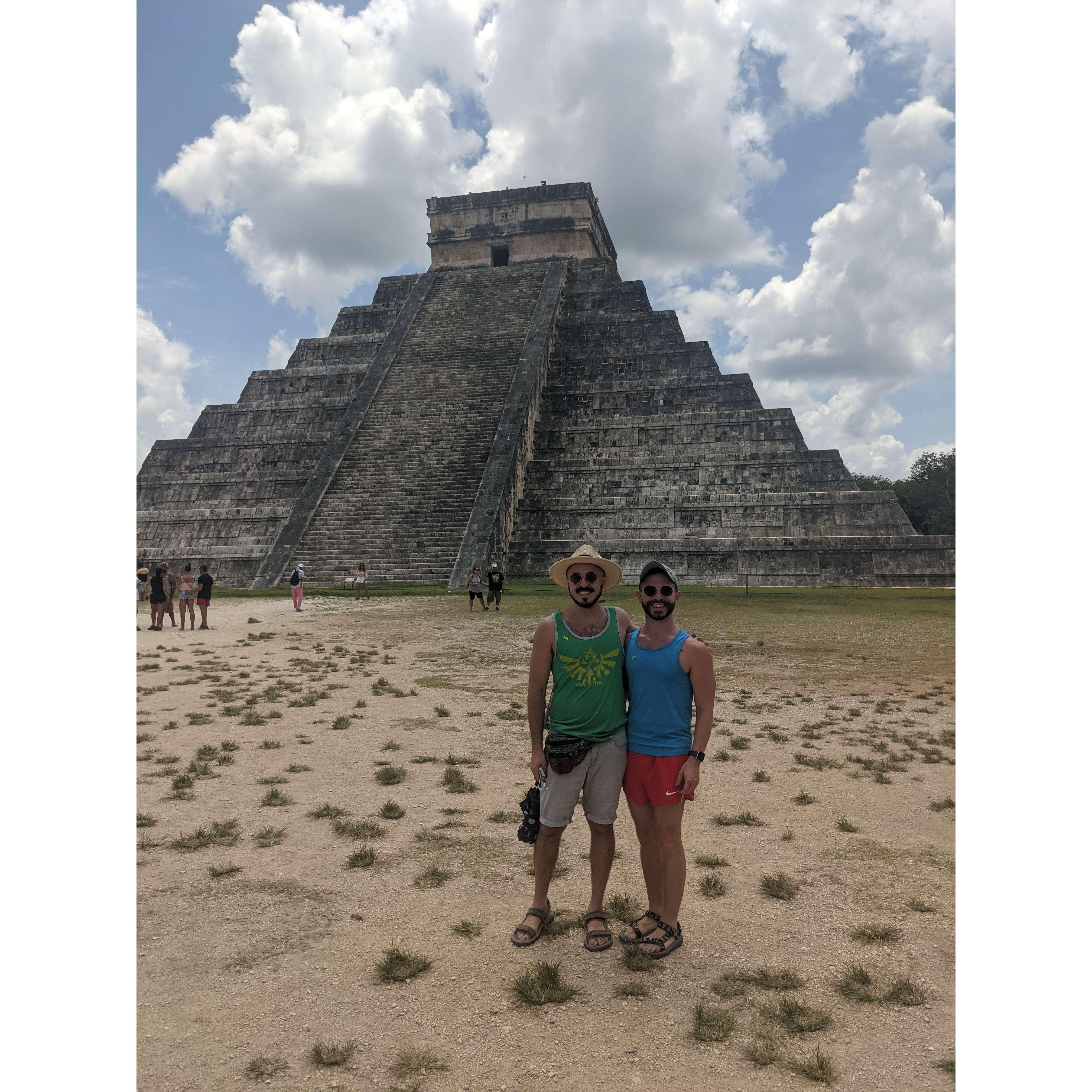 Hanging with Mayans at Chichen Itza - Mexico, July 2021