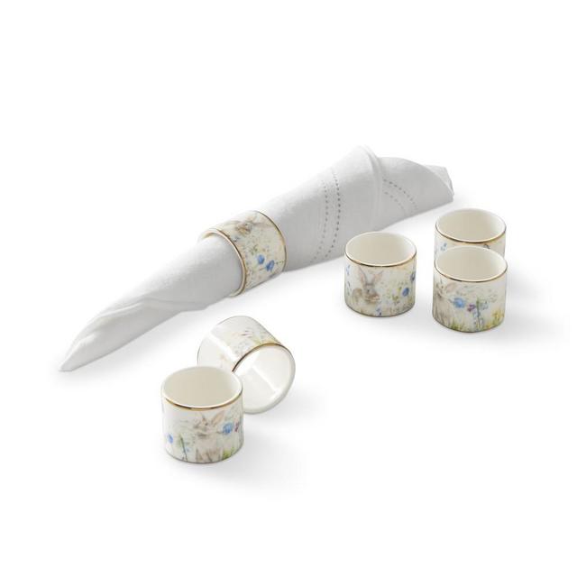 Floral Meadow Napkin Ring, Set of 6