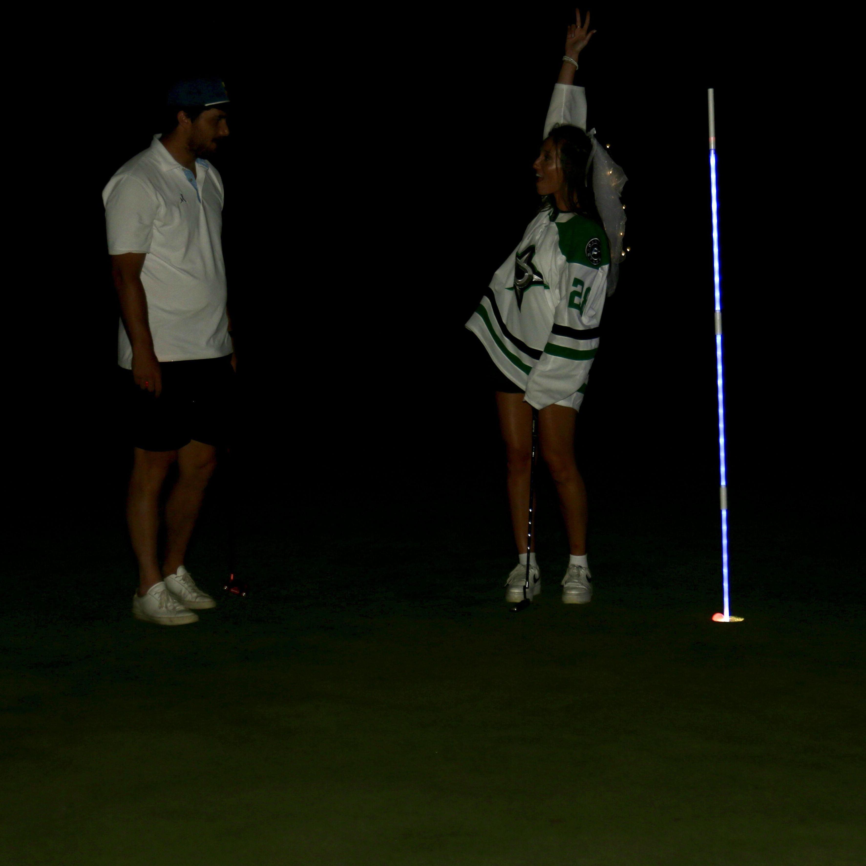 1st Night Golf as an ENGAGED couple!