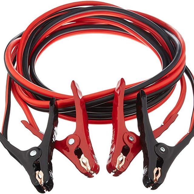 Amazonbasics Jumper Cable for Car Battery, 6 Gauge, 16 Foot