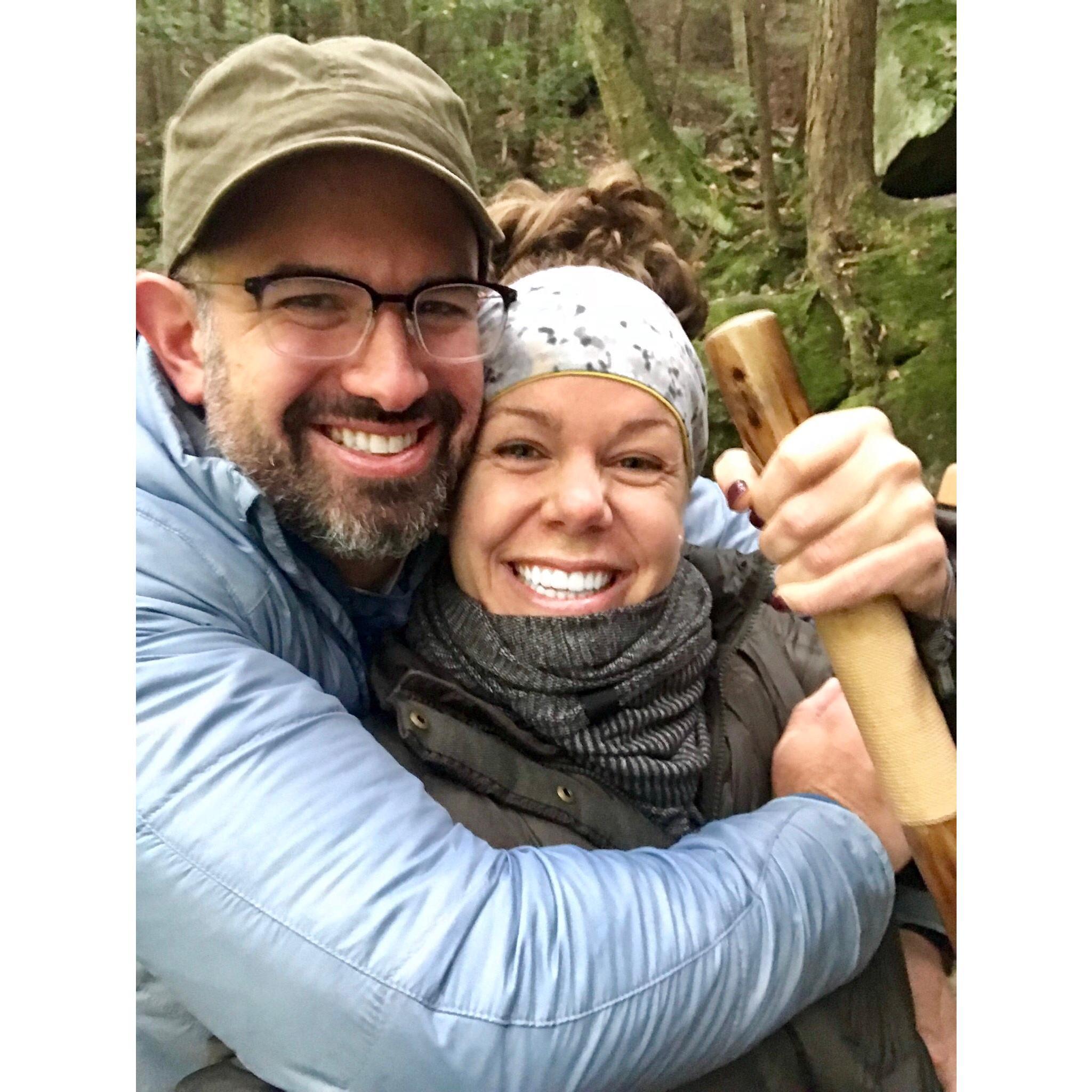 That one time we hiked, good thing Kris had a walking stick