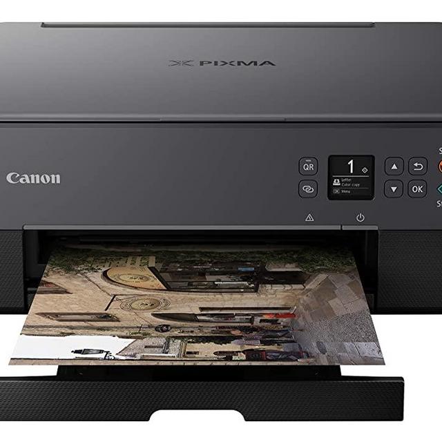 Canon Pixma TS5320 Wireless All In One Printer, Scanner, Copier with AirPrint, Black (Renewed)