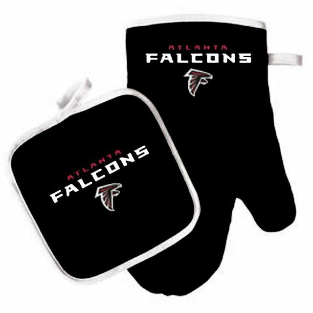 Oven Mitt and Pot Holder Set - Barbeque BBQ Kitchen Backyard Outdoors - NFL - Atlanta Falcons