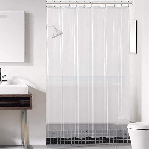 downluxe Set of 3 Clear Shower Curtain Liner 72x72 - PEVA 3 Gauge Light Weight,Waterproof,Odorless with Rust-Resistant Grommets Holes
