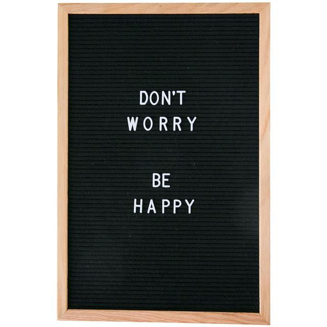 Word Up Premium Felt Letter Board (12x18, Oak Frame and Black Felt)