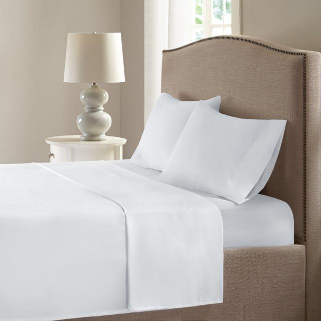 Comfort Spaces Coolmax Moisture Wicking Sheet Set Super Soft, Fade Resistant, 16" Deep Pocket, All Around Elastic - Warm Weather Cooling Sheets For Night Sweats, King, White 4 Piece