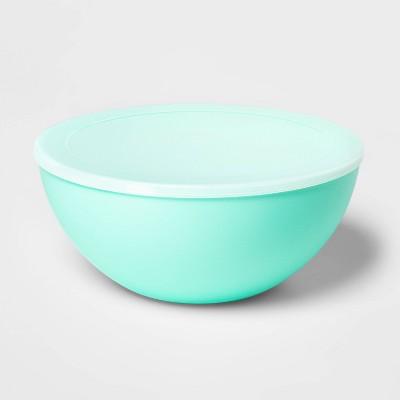 119oz Plastic Serving Bowl with Lid Teal - Sun Squad™