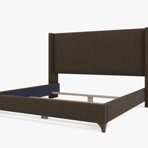 Miliyah Classic Upholstered Plain Bed - Brown Flax Revolution®, King