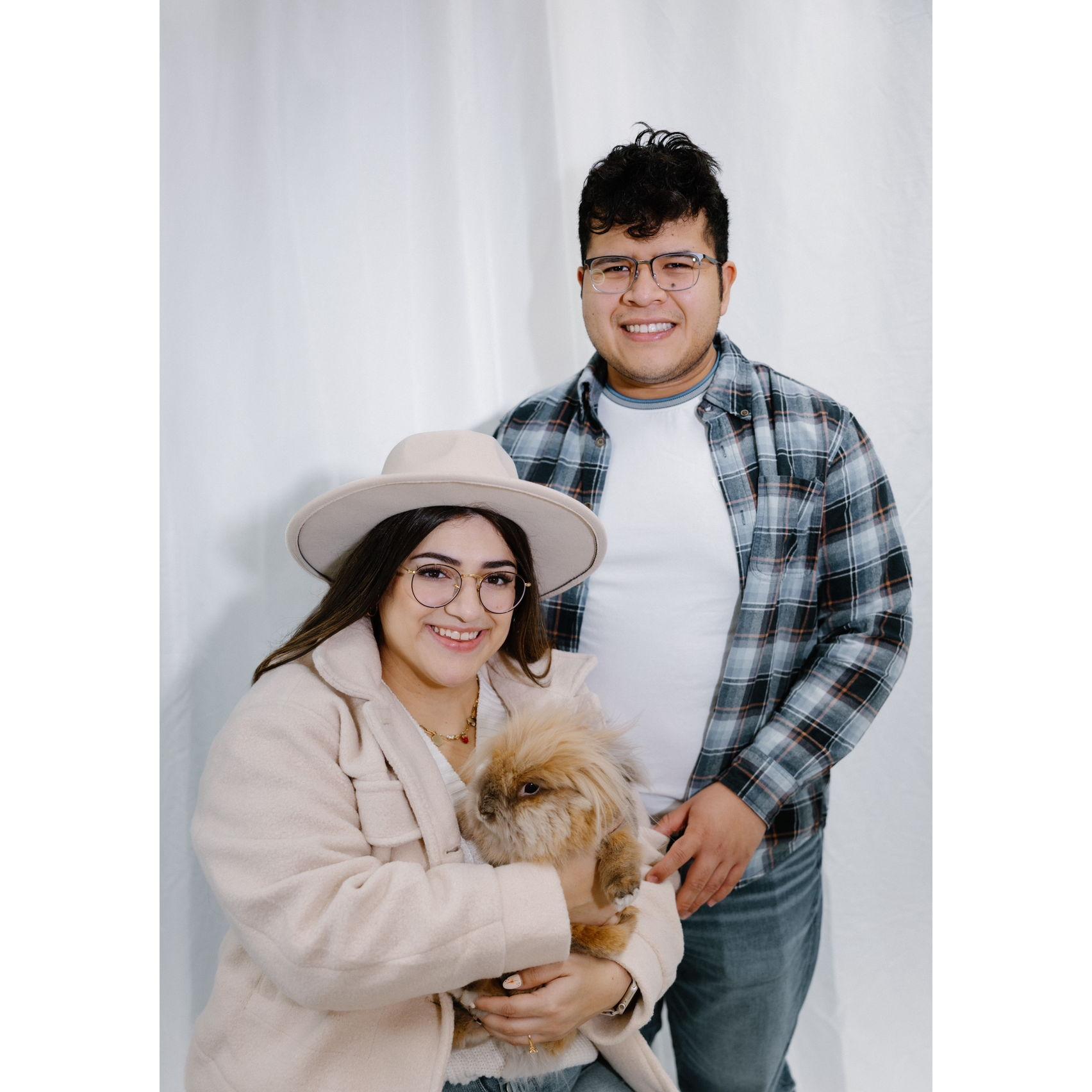 Family photos with our son Bagel