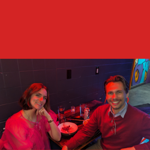 valentine's day dinner at the space in champaign where we used to do trivia every monday.