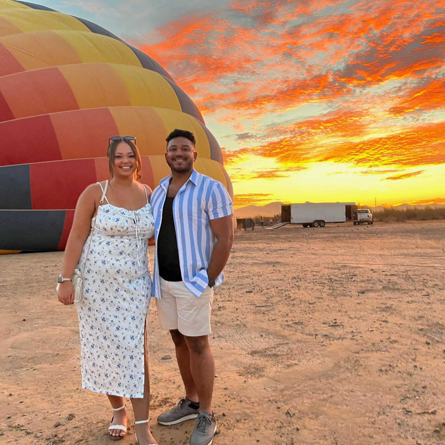 📍Phoenix, Arizona - We took a sunrise hot air balloon ride for my birthday. We missed our flight, barely made it to the tour on time, and got no sleep that day!