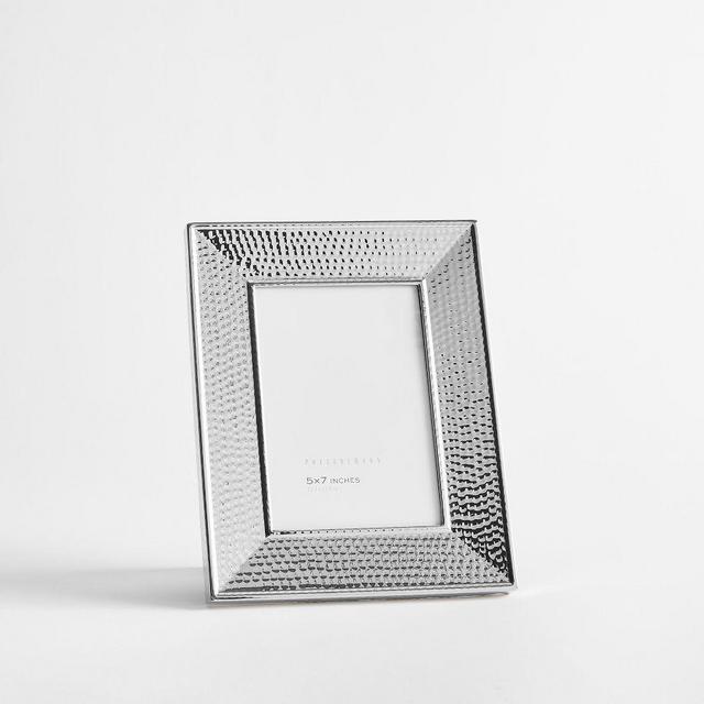 Beveled Hammered Frame Silver 5"x7"