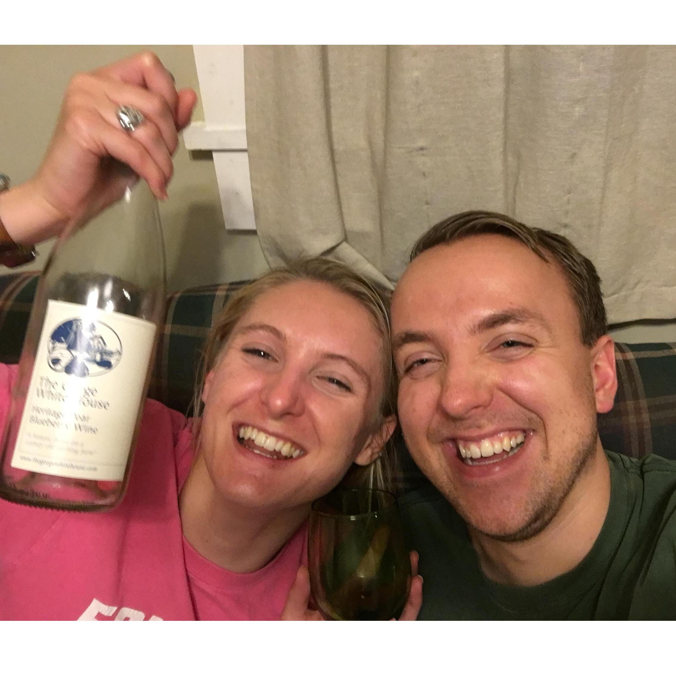 That time we accidentally drank a bottle of wine we had bought exactly a year prior while on vacation.