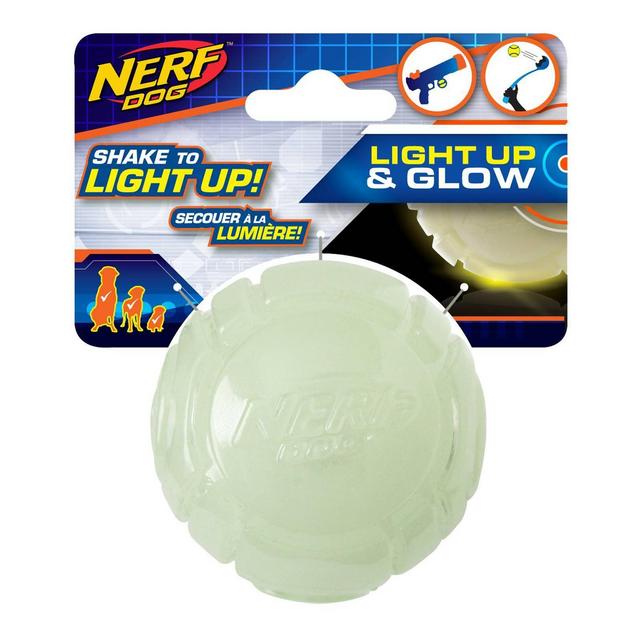 NERF Led Lightneing Glow Ball Dog Toy - 2.5"