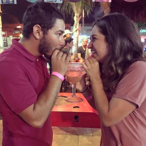 Looking at him the way she looks at margaritas